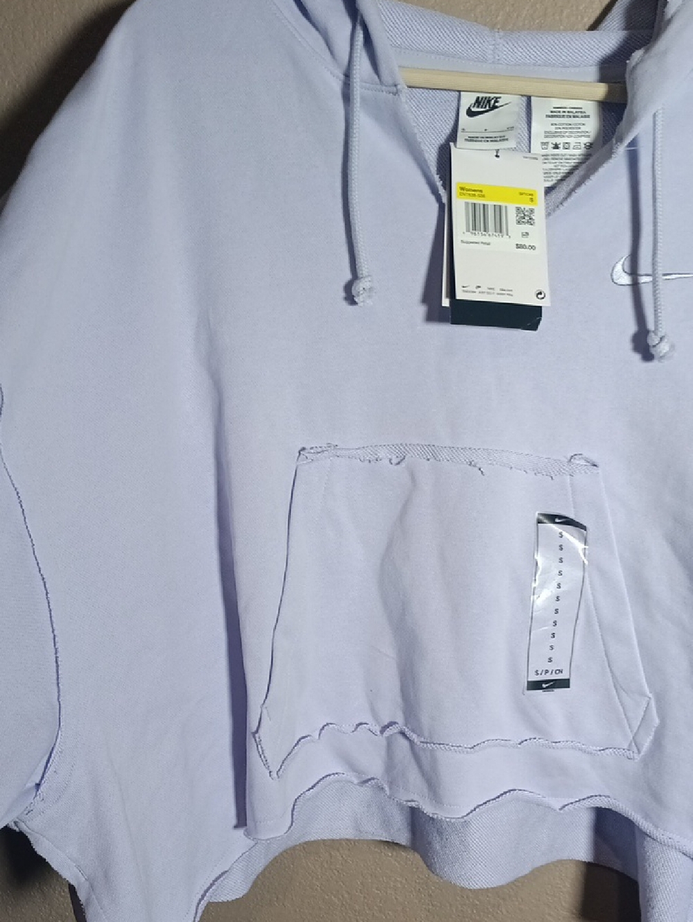 Nike Lavender Cropped Hoodie - Picture 5 of 8